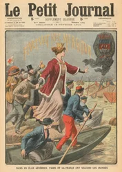 Generosidad de la Ciudad de París y Francia en el rescate de las víctimas de las inundaciones, ilustración de 