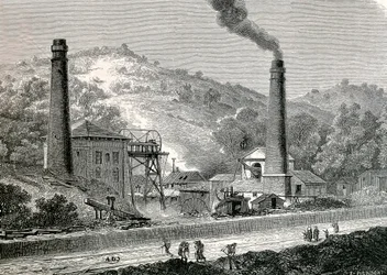 Mina Glyn-pit cerca de Pontypool, Inglaterra