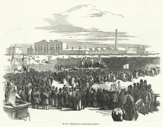 Gran reunión de los cartistas en Kennington Common, Londres