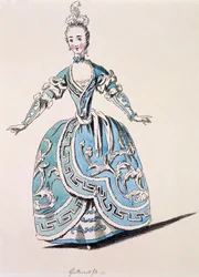 Traje griego para el coro en Scanderbeg, facsímil de A. Guillaumot fils, 1763