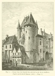 Gran torre del Châtelet del lado de la calle de la Joyería; según un dibujo de Dunouy, 1800