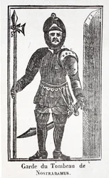 Guardia en la tumba de Nostradamus