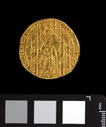 Guyennois de oro de Eduardo "El Príncipe Negro", 1362-72