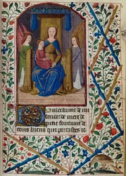 H/L-3-3 fol. 148r Virgen y Niño, del Libro de Horas, Uso de París, mediados del siglo XV