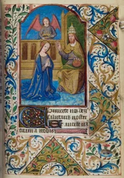 H/L-3-3 fol. 80r Coronación de la Virgen, del Libro de Horas, Uso de París, mediados del siglo XV