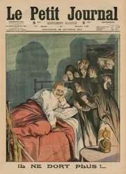 ¡Él ya no duerme!, ilustración de portada de 