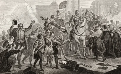 Enrique IV (1553-1610) entra en París en 1594, de 