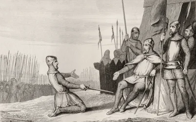 Enrique I (1008-60) perdona a su hermano Robert-Le-Vieux, de 