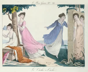 Escondite, ilustración de Le Bon Genre, principios del siglo XIX