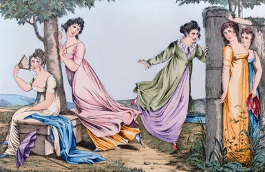 Escondite, ilustración de Le Bon Genre, principios del siglo XIX