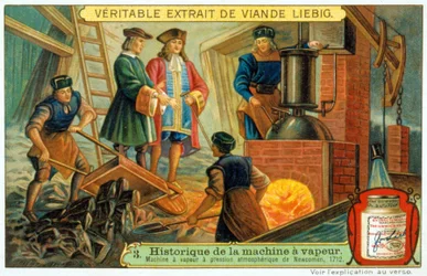 Historia de la máquina de vapor: máquina de vapor de presión atmosférica de Newcomen
