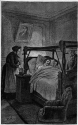 Honoré de Balzac (1799-1850), escritor francés, en su lecho de muerte en 1850.