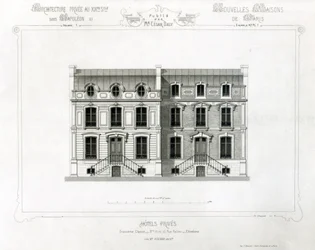 Hoteles Prives, 10 y 12 Rue Balzac, París, de Architecture Privee au C19th