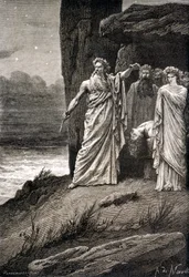 Sacrificio humano por un druida - en “Historia de Francia desde los tiempos más remotos hasta 1789” por M. Guizot