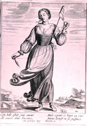 Ilustración que representa a una pastora
