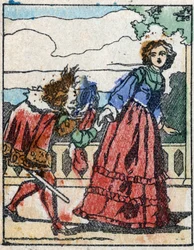 Ilustración para "Riquet a la houppe", cuento de Charles Perrault (1628-1703), escritor francés. Grabado en madera de Imaging Pellerin - Epinal, s.d. Finales del siglo XIX.