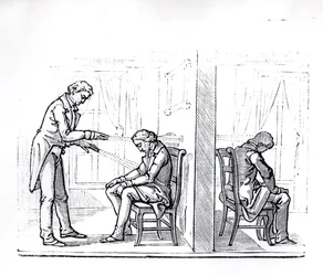 Ilustración de la obra de du Potet sobre el Magnetismo Animal, 1863