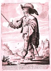 Ilustración de un soldado bajo el reinado de Luis XIII