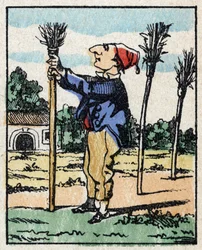 Ilustración del cuento "Historia Verídica de Jeannot Serinet" Grabado en madera de Imagerie Pellerin - Epinal, sd. Finales del siglo XIX.