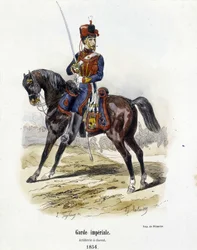 Guardia Imperial: Artillería a caballo en 1854 - en “Histoire de l