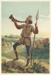 Trompeta de infantería en el siglo XIV