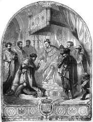 Institución de la Orden del Espíritu Santo por Enrique III Rey de Francia en 1578.