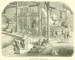 Interior de una cervecería