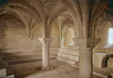 Interior de la sala capitular de la abadía cisterciense, fundada en 1146