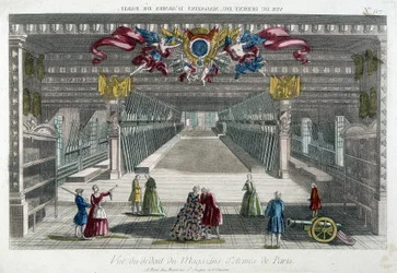 Interior de la armería de París (Arsenal de París)