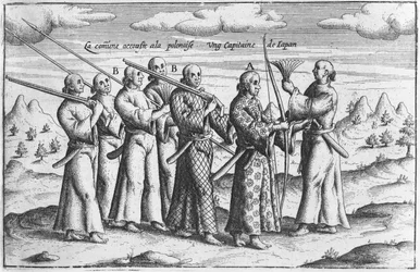 Noble japonés con escolta, c.1660