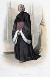 Jean de Gerson, predicador y teólogo francés (1363-1429) - en "Le Plutarque français", por Mennechet, París