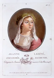 Jeanne Laisné, de Retratos de grandes hombres, mujeres ilustres y sujetos memorables de Francia, publicado 1787-92