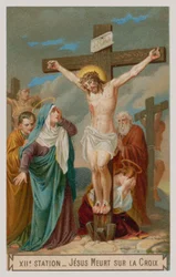 Jesús muere en la cruz. La duodécima estación de la cruz
