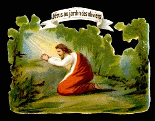 Jesús recibe luz divina en el Jardín de los Olivos