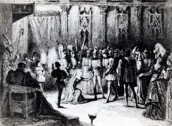 Juana de Arco recibida en Chinon por Carlos VII