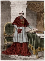 Joseph Fesch (1763-1839), cardenal francés - grabado de 1879 - Retrato del Cardenal Joseph Fesch, tío de Napoleón Bonaparte (1763-1839) - en “Historia del imperio en continuación a la historia del consulado” por Adolphe Thiers - 1879 - colección privada