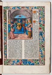Josefo presenta su libro al emperador Vespasiano