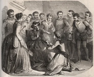 Julita Guagnini pidió a la reina Catalina de Médicis (Caterina de Medici) (1519-1589) que la tomara a su servicio. Se convirtió en la amante de Louis de Bussy d
