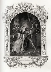 Julio III (Julio o Iulius o Giulio) (papa de 1550 a 1555) y el joven Bertuccino, el espectáculo del mono. Grabado para ilustrar Histoire des popes por Maurice Lachatre (1814-1900), librería del progreso, París
