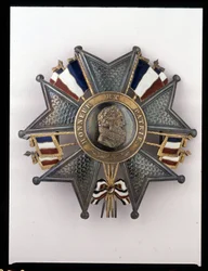 Monarquía de Julio - Placa de la Gran Cruz, Luis Felipe I: “Honor y Patria” - (efigie de Enrique IV) col. Soldados de Antaño