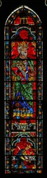 El rey David con arpa; debajo, el rey Saúl se mata (w121)