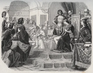 El rey Luis XII proclamado padre del pueblo en los Estados Generales de Tours el 14 de mayo de 1506 - 