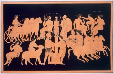 Rey Enómao, Hipodamía y dioses olímpicos, publicado 1808-10