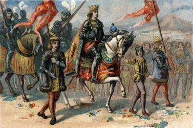 El Rey de Francia Carlos VIII (1470-1498) entró en Nápoles, Italia, el 22 de febrero
