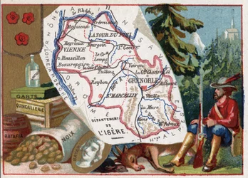 El Isère (38), Ródano-Alpes, Francia. Guantes, ferretería, ratafía, nueces. Retrato de Pierre Terrail LeVieux, señor de Bayard (Caballero Bayard