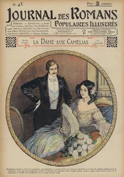 La Dame Aux Camelias de Alexandre Dumas fils (litografía en color)