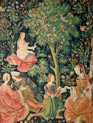 La vida señorial: Escena galante, c.1500
