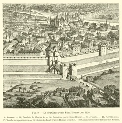 La segunda puerta Saint-Honoré, en 1450