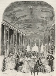 La llamada galería de Lebrun, utilizada como salón de conversación durante el baile - Hôtel Lambert en la Île Saint-Louis, 2 rue Saint-Louis-en-l