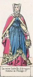 La reina Isabelle de Aragón, esposa de Philippe III